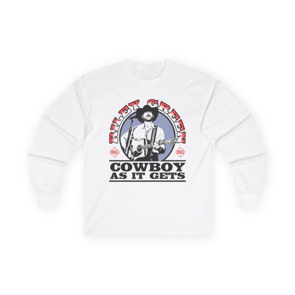 Riley Green Cowboy As It Gets Raglan Unisex Ultra Cotton Long Sleeve Tee