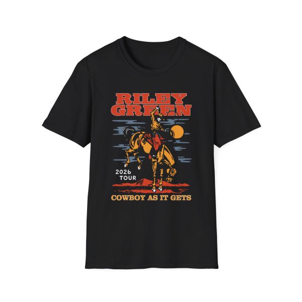 Riley Green Cowboy As It Gets Tour Unisex Softstyle T-Shirt
